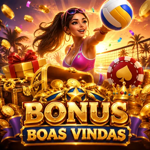 Banner de bônus de boas-vindas em tons dourados